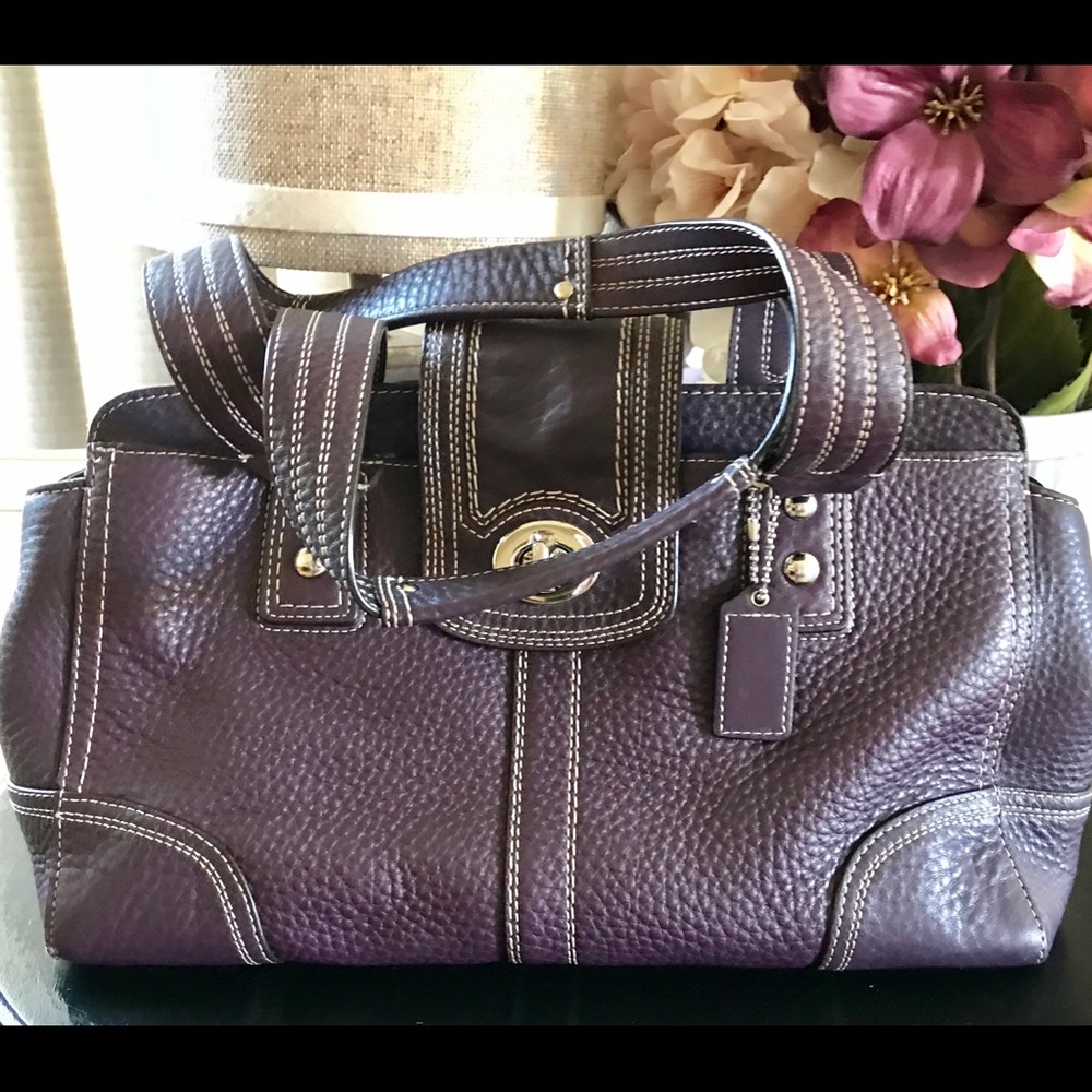 Vintage Coach Satchel in Purple